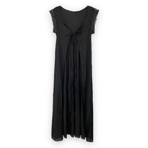 Vintage Black Nightgown with lace detail on the sleeves